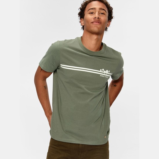 Aigle Recycled X Faguo T-shirts Men Olive ZA-82356